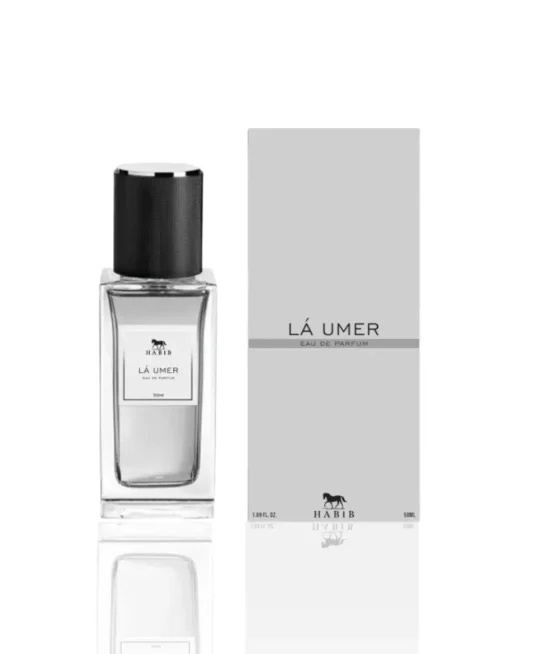 La Umer by Habib Perfume | 50ml EDP for Men – A bold fragrance with Black Pepper, Coffee, Amber, and Vanilla, exuding confidence and sophistication.